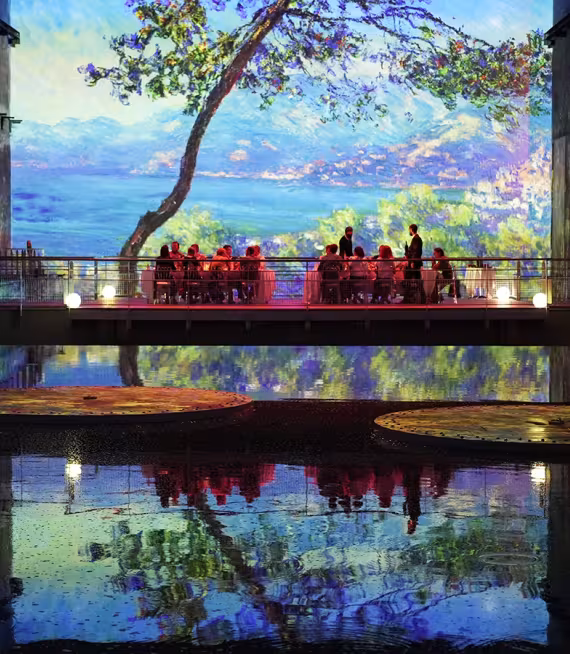 projection dîner privatisation reflets