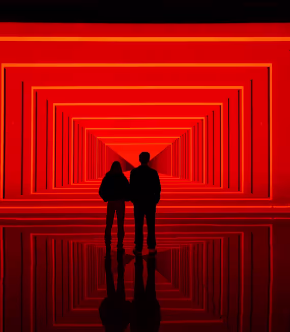 projections rouge cube silhouettes