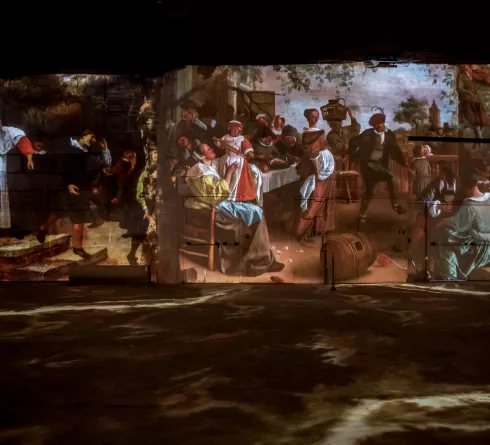Tableau Une fresque populaire vue exposition bassins