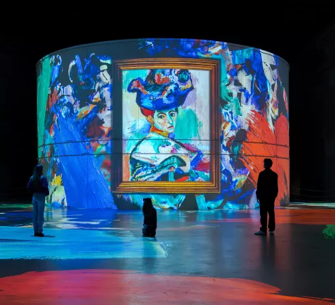 projection la femme au chapeau matisse