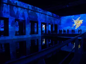 Vue exposition Klimt bleu Bassins