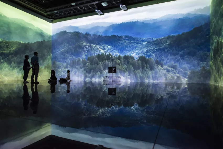 © Culturespaces / Anaka Photographie Vue exposition visiteurs Memories Bassins