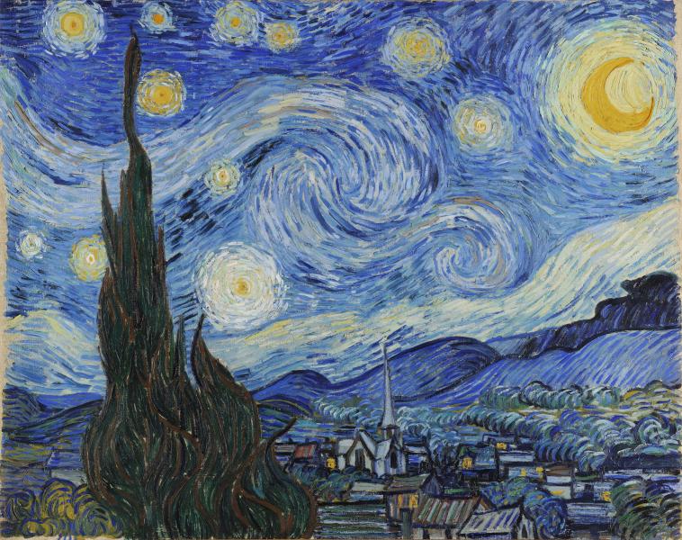 Painting The Starry Night Van Gogh