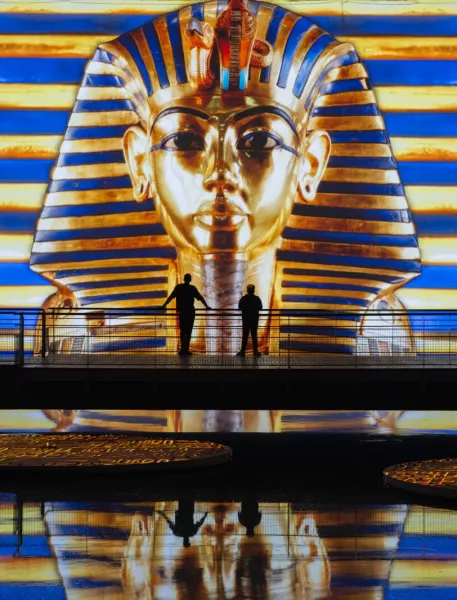 Toutankhamon rayures dorées bleues