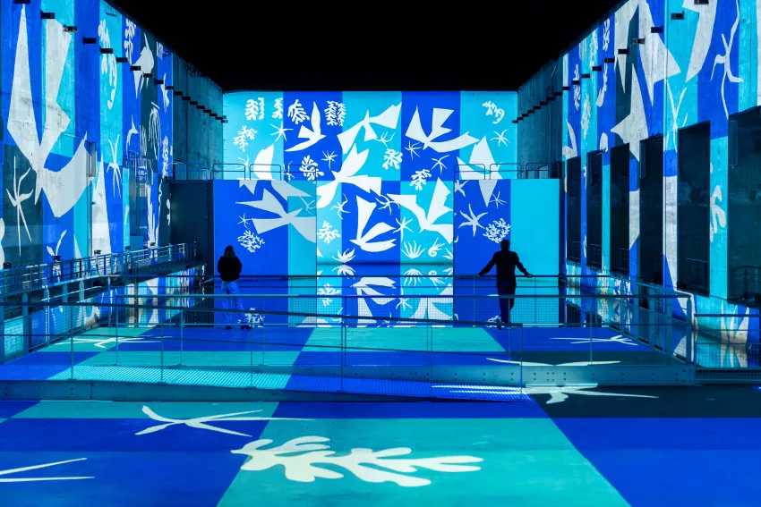 collages bleus papier matisse