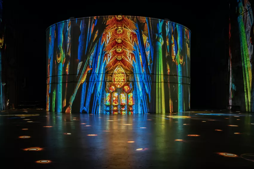 Vue exposition Gaudi Bassins