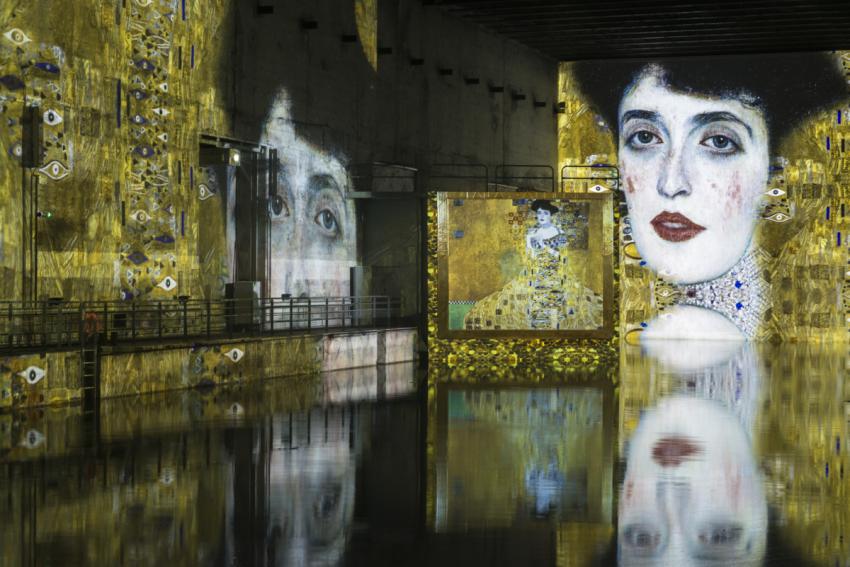 Vue exposition Klimt portrait Bassins