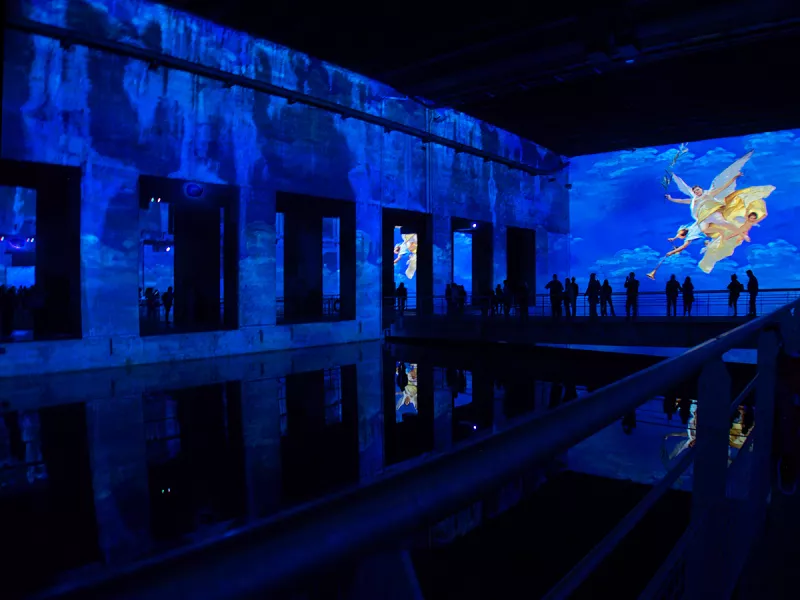 Vue exposition Klimt bleu Bassins